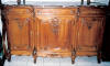 Buffet, Louis XV, walnut with rouge marble top