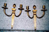 Sconces, Pair, Louis XVI dore' bronze, circa 1900